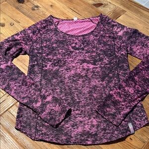 Under Armour Women's Long Sleeve Top in Pink and Black